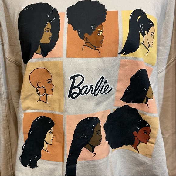 Target Black Barbie Cropped Sweatshirt.  Size L - Picture 4 of 5
